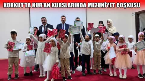 Korkut'ta Miniklerin Manevi Şöleni: Kur'an Kursu Öğrencileri Sahne Aldı