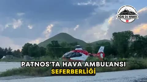 Patnos'ta Zamanla Yarış: Kritik Durumdaki Genç Hasta Hava Ambulansıyla Sevk Edildi