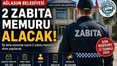 Ağlasun Belediyesi Zabıta Memuru Alımı Yapacak: Başvuru Şartları ve Tarihleri