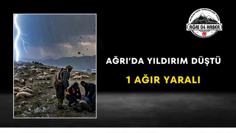 Ağrı'da Yıldırım Faciası: Çoban Ağır Yaralandı, Sürüsü Telef Oldu görseli