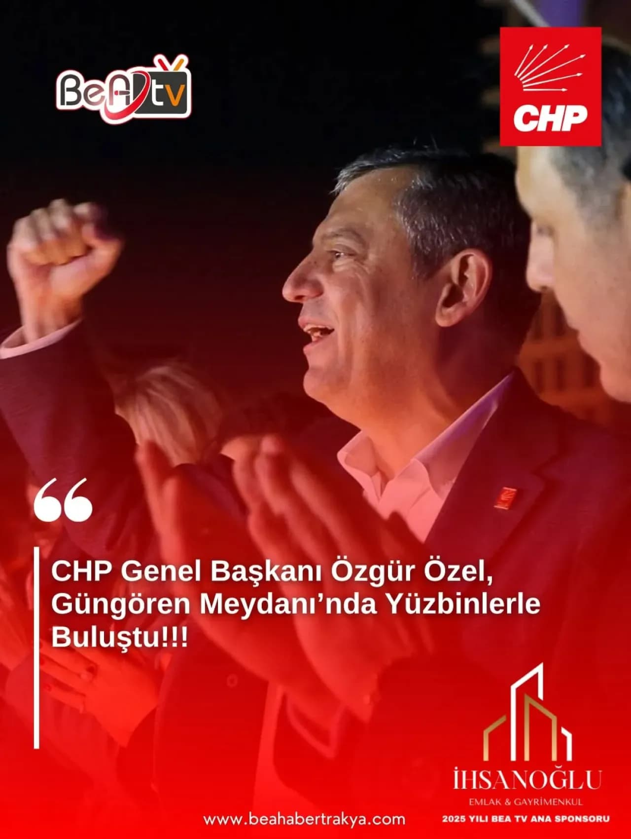 CHP Genel Başkanı Özgür Özel, Güngören'de Yüzbinlere Seslendi: "Asgari Ücret 39 Bin Lira Olmalı" CHP Genel Başkanı Özgür Özel, Güngören'de Yüzbinlere Seslendi: "Asgari Ücret 39 Bin Lira Olmalı"