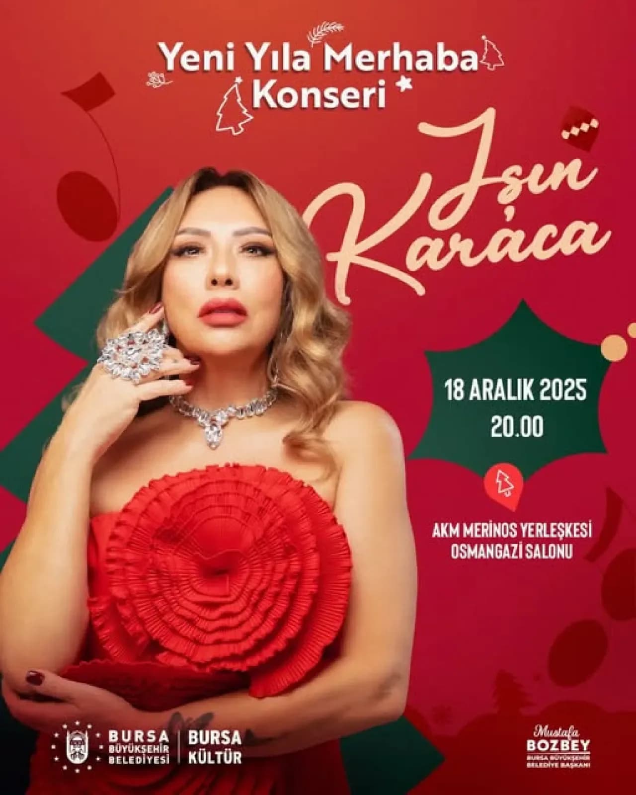 Işın Karaca, Bursa'da Yeni Yıla Merhaba Konseri ile Sevenleriyle Buluşacak Işın Karaca, Bursa'da Yeni Yıla Merhaba Konseri ile Sevenleriyle Buluşacak
