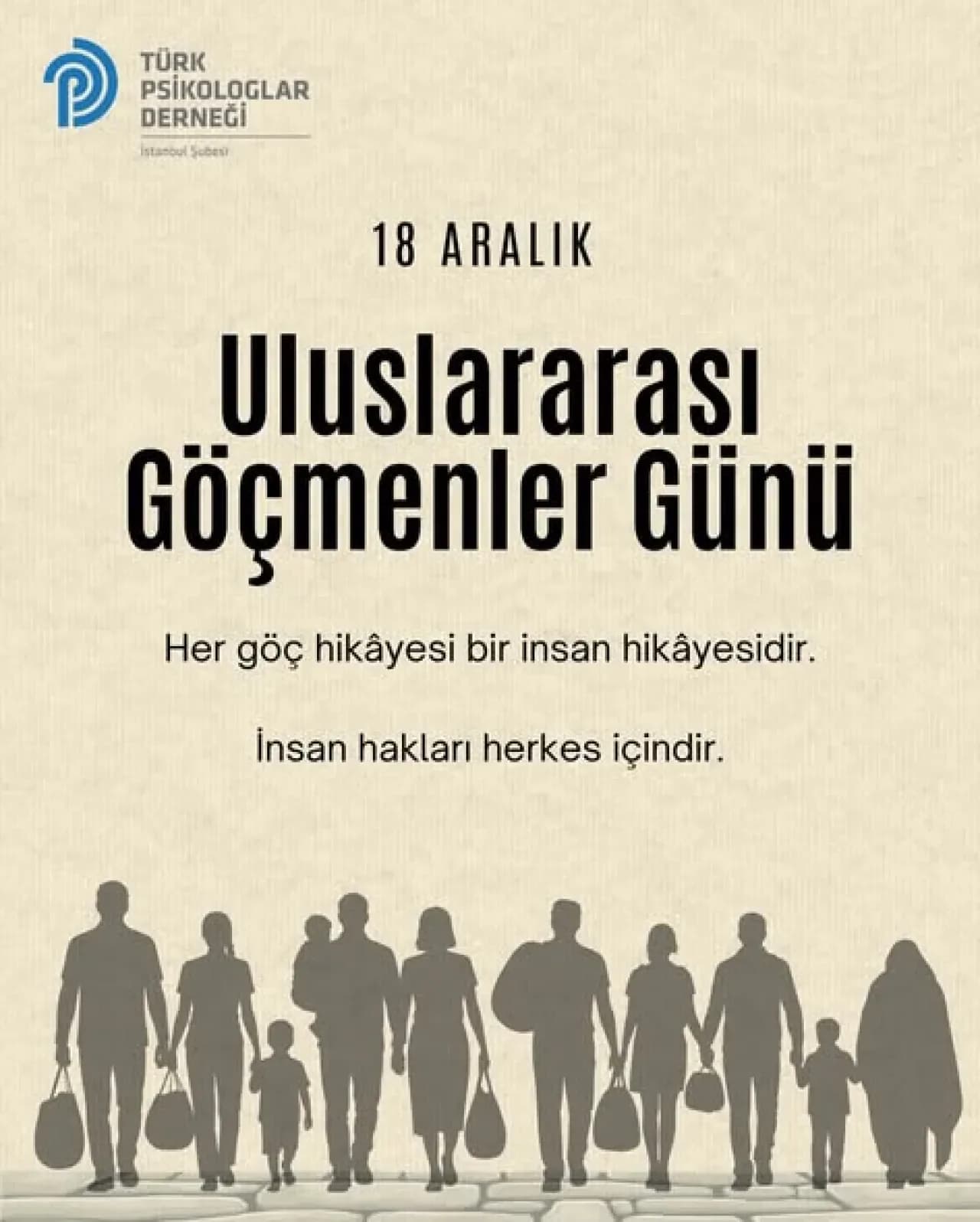 Uzmanlardan 18 Aralık Göçmenler Günü'nde Kültürel Duyarlılık ve Hak Temelli Psikoloji Vurgusu Uzmanlardan 18 Aralık Göçmenler Günü'nde Kültürel Duyarlılık ve Hak Temelli Psikoloji Vurgusu