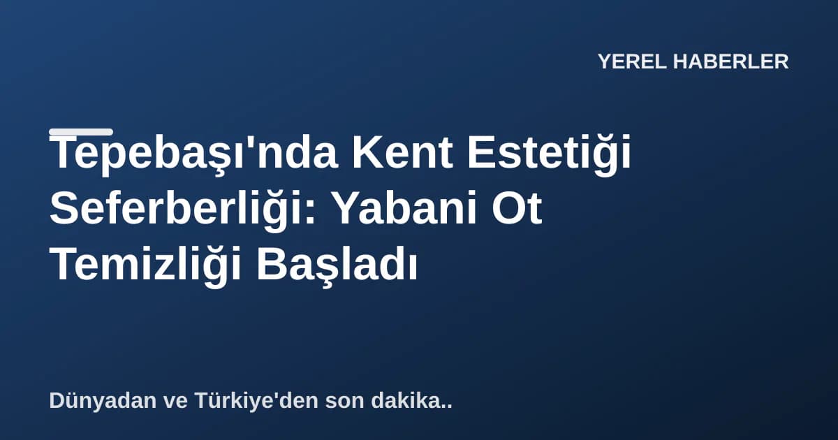 Tepebaşı'nda Kent Estetiği Seferberliği: Yabani Ot Temizliği Başladı Tepebaşı'nda Kent Estetiği Seferberliği: Yabani Ot Temizliği Başladı