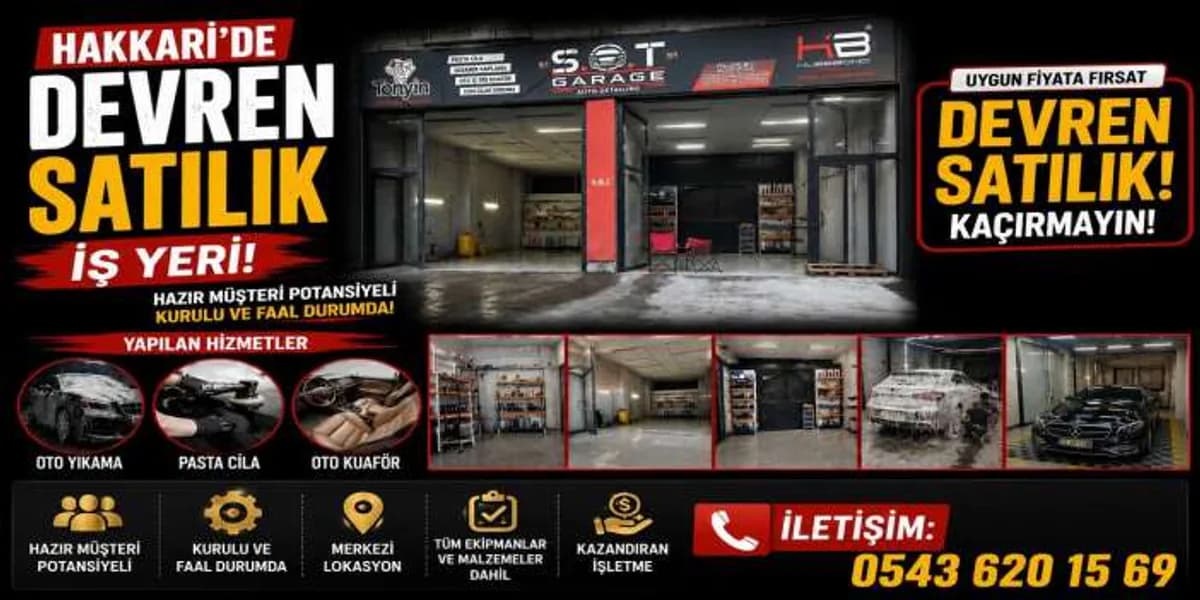 Hakkari Merkez Sanayi Sitesi'nde Yatırım Fırsatı: Devren Satılık İşletme Hakkari Merkez Sanayi Sitesi'nde Yatırım Fırsatı: Devren Satılık İşletme