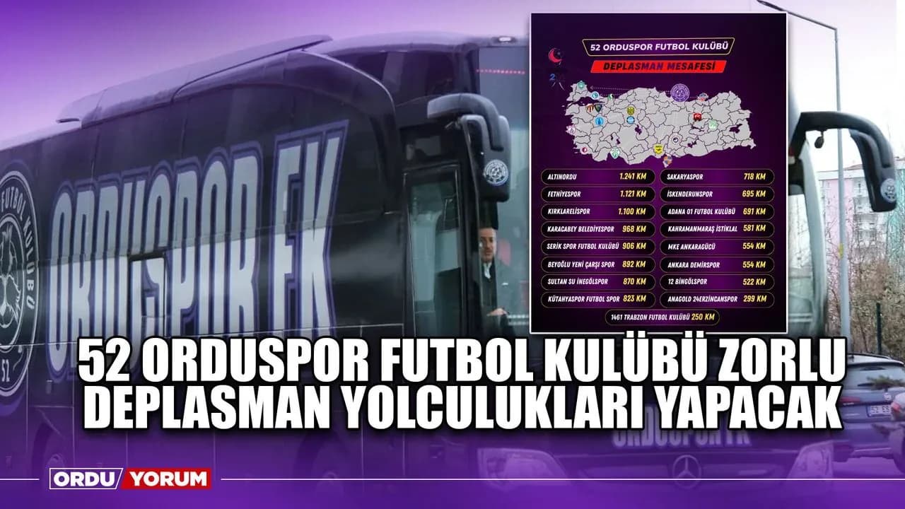52 Orduspor'a 12.800 Kilometrelik Maraton: 2. Lig'de Zorlu Yolculuklar Başlıyor 52 Orduspor'a 12.800 Kilometrelik Maraton: 2. Lig'de Zorlu Yolculuklar Başlıyor