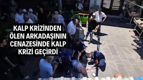 Manisa'da cenaze töreninde şoke eden olay: Arkadaşını uğurlarken fenalaştı Manisa'da cenaze töreninde şoke eden olay: Arkadaşını uğurlarken fenalaştı