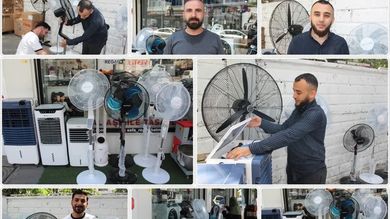 Klima fiyatları uçtu, Batman'da vantilatör ve sulu klima dönemi başladı Klima fiyatları uçtu, Batman'da vantilatör ve sulu klima dönemi başladı