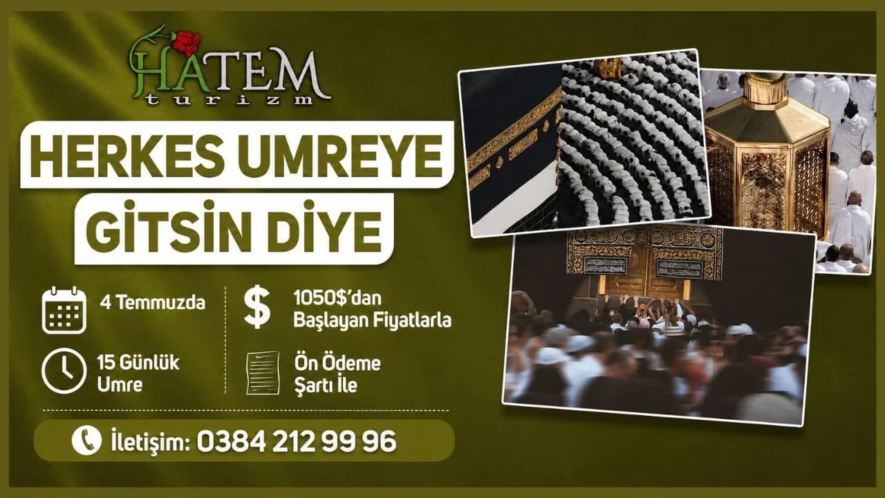 Nevşehir Hatem Turizm'den Temmuz Ayı İçin Kampanyalı Umre Programı Nevşehir Hatem Turizm'den Temmuz Ayı İçin Kampanyalı Umre Programı