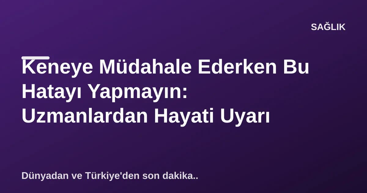 Keneye Müdahale Ederken Bu Hatayı Yapmayın: Uzmanlardan Hayati Uyarı Keneye Müdahale Ederken Bu Hatayı Yapmayın: Uzmanlardan Hayati Uyarı