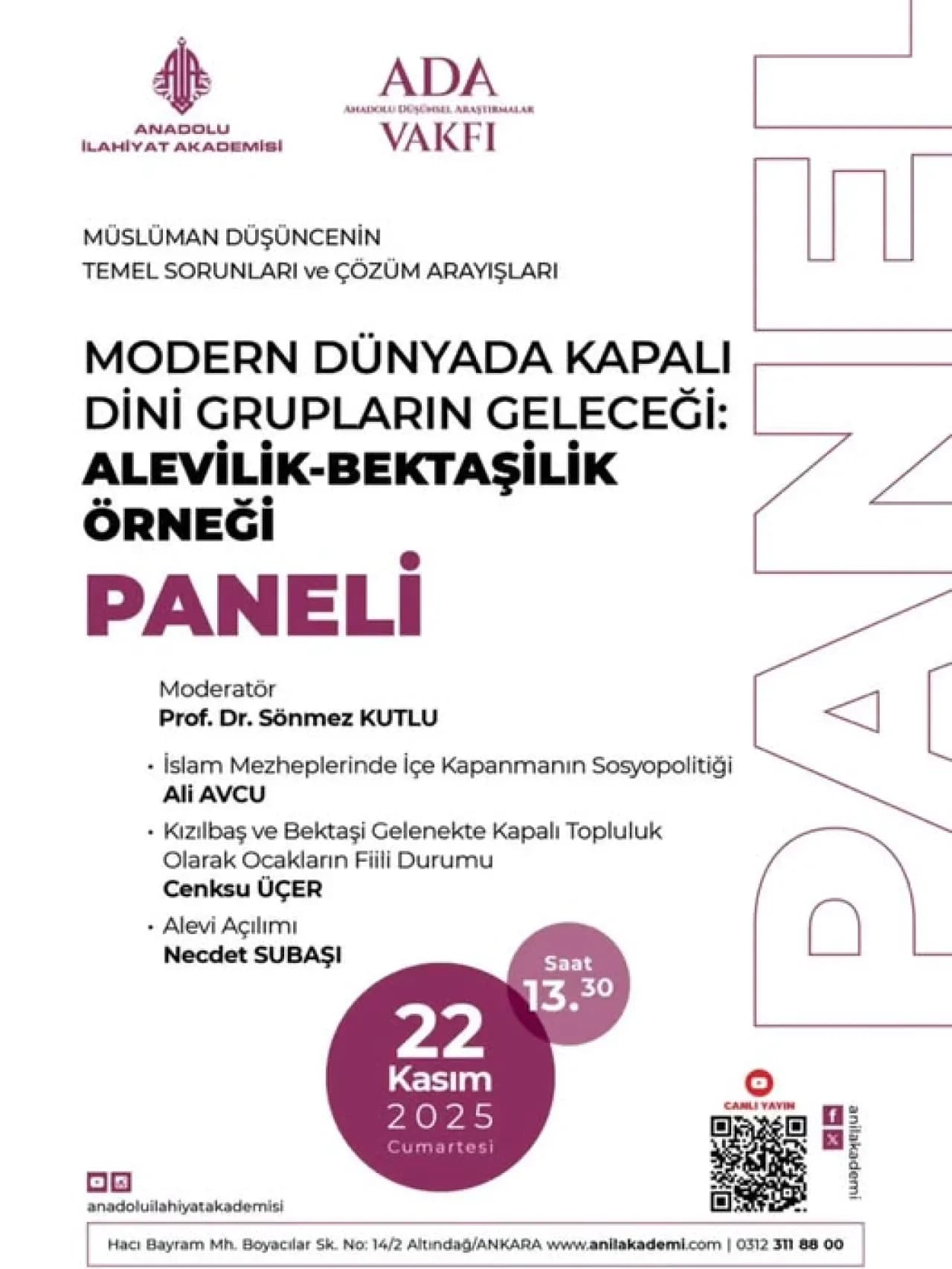 ASBÜ İlahiyat Fakültesi'nden Prof. Dr. Ali Avcu Alevilik-Bektaşilik Paneline Konuşmacı Olarak Katılıyor ASBÜ İlahiyat Fakültesi'nden Prof. Dr. Ali Avcu Alevilik-Bektaşilik Paneline Konuşmacı Olarak Katılıyor