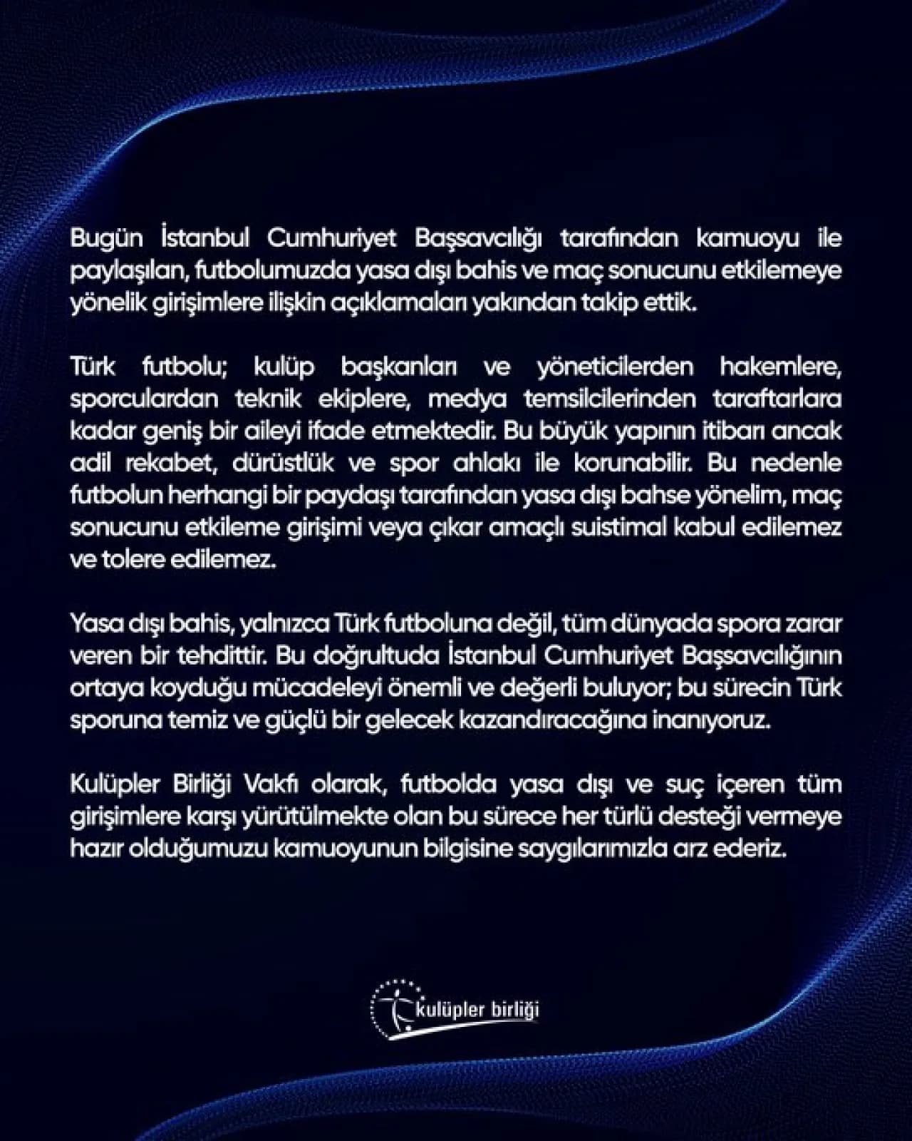 Türk Sporunda Yasa Dışı Bahis İle Mücadeleye Destek Türk Sporunda Yasa Dışı Bahis İle Mücadeleye Destek
