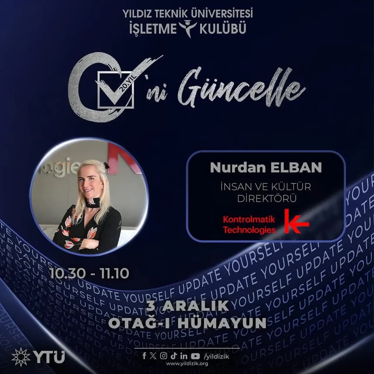 Kontrolmatik Teknoloji Yöneticisi Nurdan Elban, Yıldız İşletme Kulübü'nde Deneyimlerini Paylaşacak Kontrolmatik Teknoloji Yöneticisi Nurdan Elban, Yıldız İşletme Kulübü'nde Deneyimlerini Paylaşacak