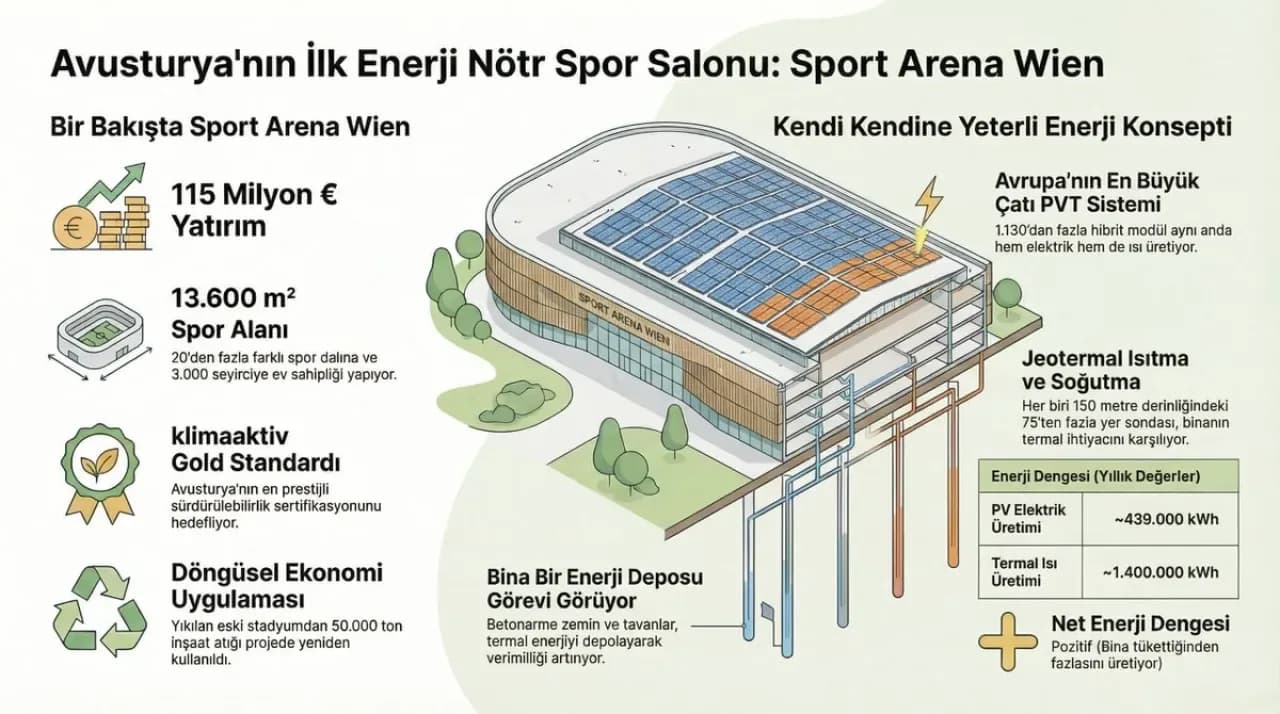 Viyana'da Kendi Enerjisini Üreten Dev Spor Kompleksi: Sport Arena Wien Viyana'da Kendi Enerjisini Üreten Dev Spor Kompleksi: Sport Arena Wien