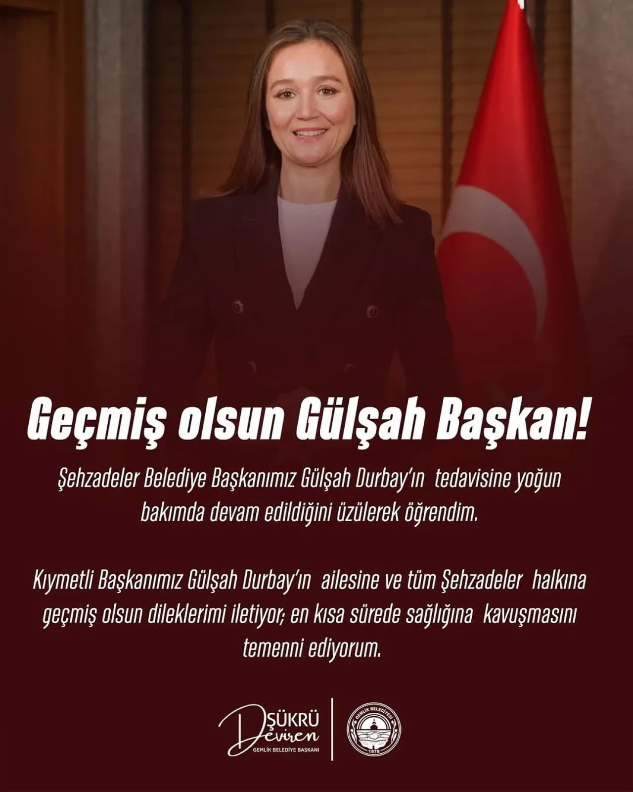 Şehzadeler Belediye Başkanı Gülşah Durbay'ın Tedavisi Yoğun Bakımda Sürüyor Şehzadeler Belediye Başkanı Gülşah Durbay'ın Tedavisi Yoğun Bakımda Sürüyor