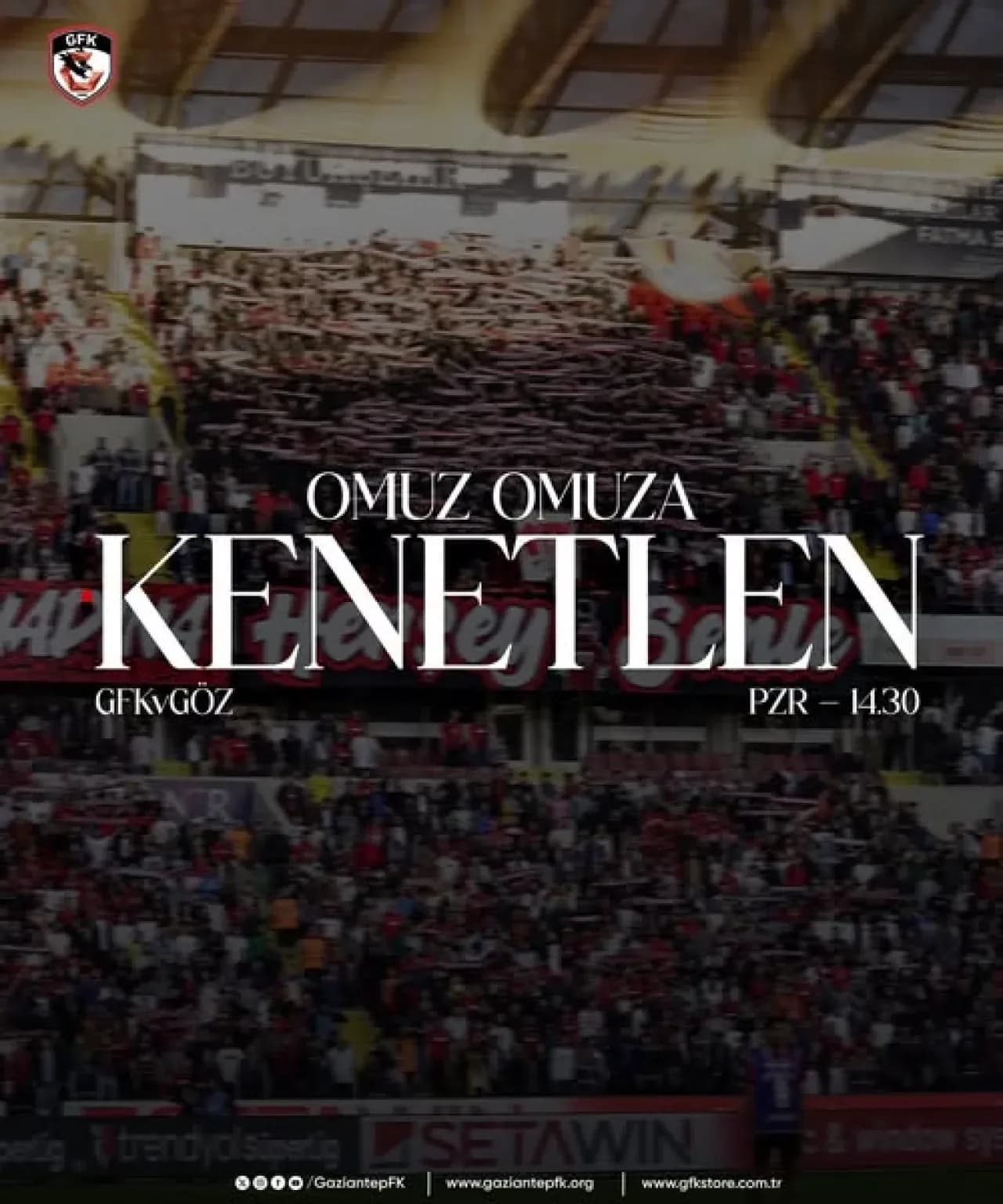 Gaziantep Futbol Kulübü Taraftarları ile Omuz Omuza Gaziantep Futbol Kulübü Taraftarları ile Omuz Omuza