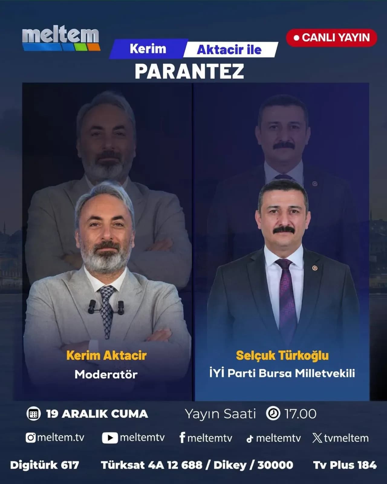 İYİ Parti Bursa Milletvekili Yüksel Selçuk Türkoğlu, Bugün İki Ayrı Televizyon Programına Konuk Oluyor İYİ Parti Bursa Milletvekili Yüksel Selçuk Türkoğlu, Bugün İki Ayrı Televizyon Programına Konuk Oluyor