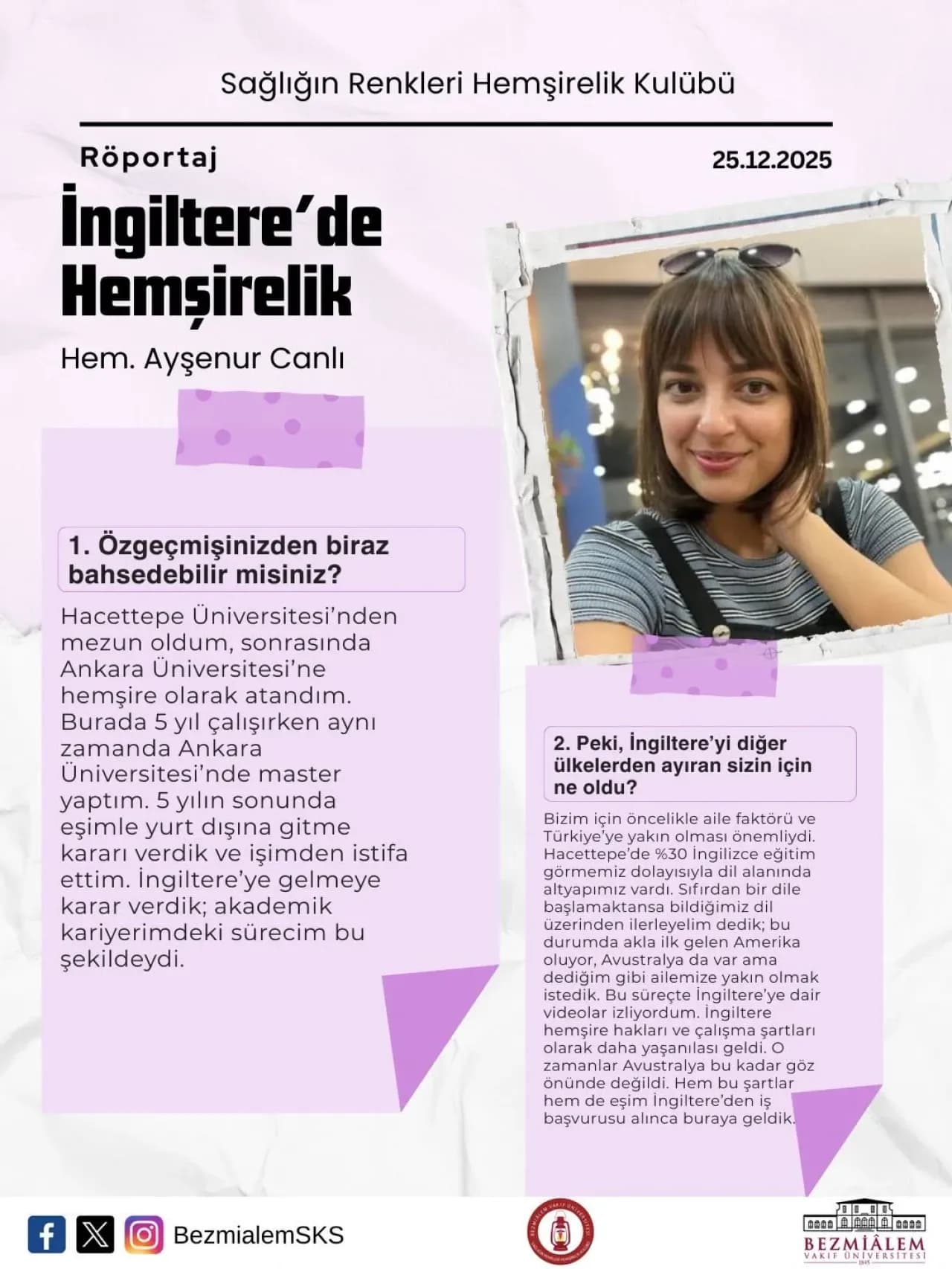 Hemşirelikte Sınırları Aşan Bir Başarı Hikayesi: Ayşenur Hanım'ın İngiltere Yolculuğu Hemşirelikte Sınırları Aşan Bir Başarı Hikayesi: Ayşenur Hanım'ın İngiltere Yolculuğu