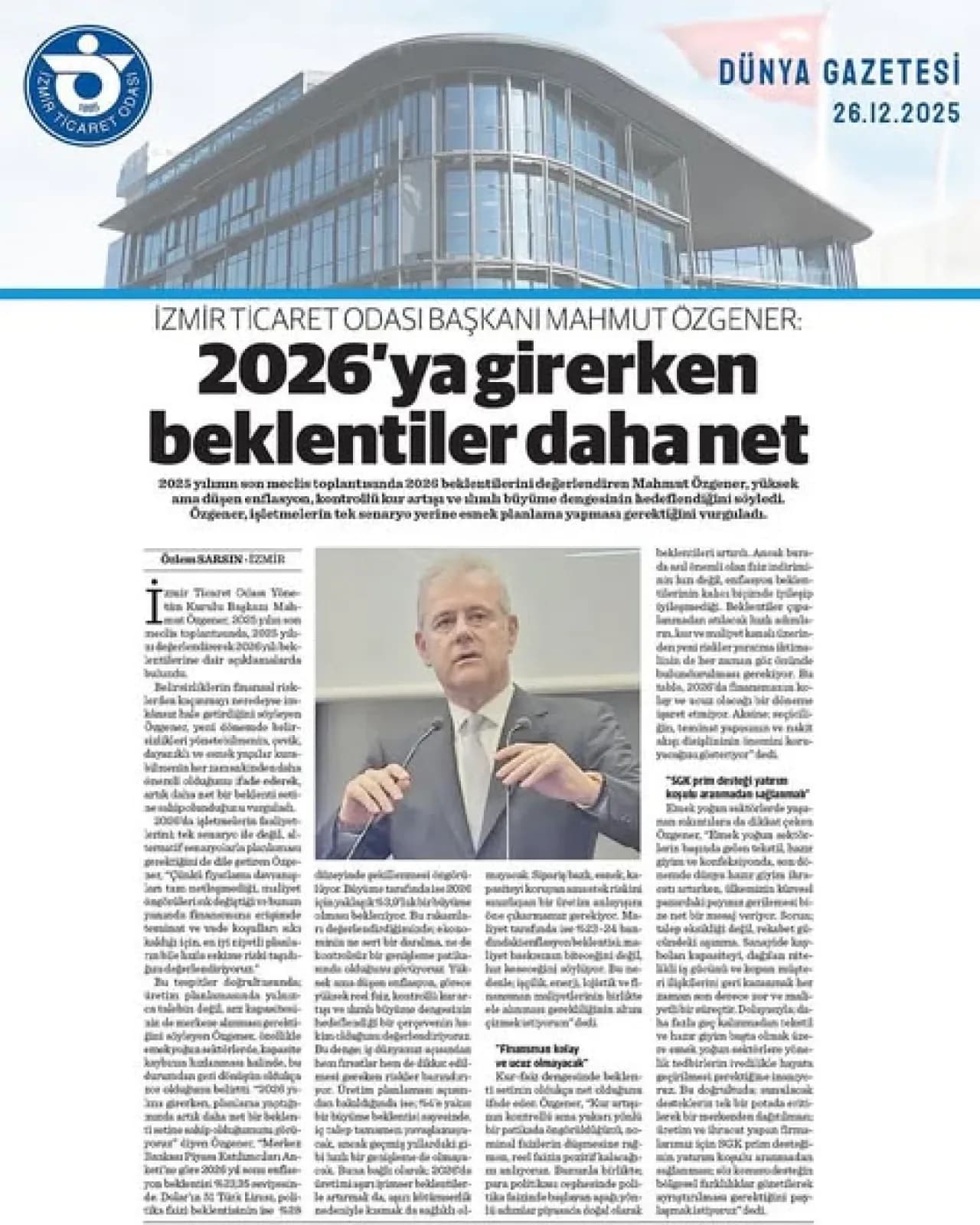 İzmir'de Ekonomik Gündem Masaya Yatırıldı: İZTO Meclis Toplantısından Önemli Mesajlar İzmir'de Ekonomik Gündem Masaya Yatırıldı: İZTO Meclis Toplantısından Önemli Mesajlar