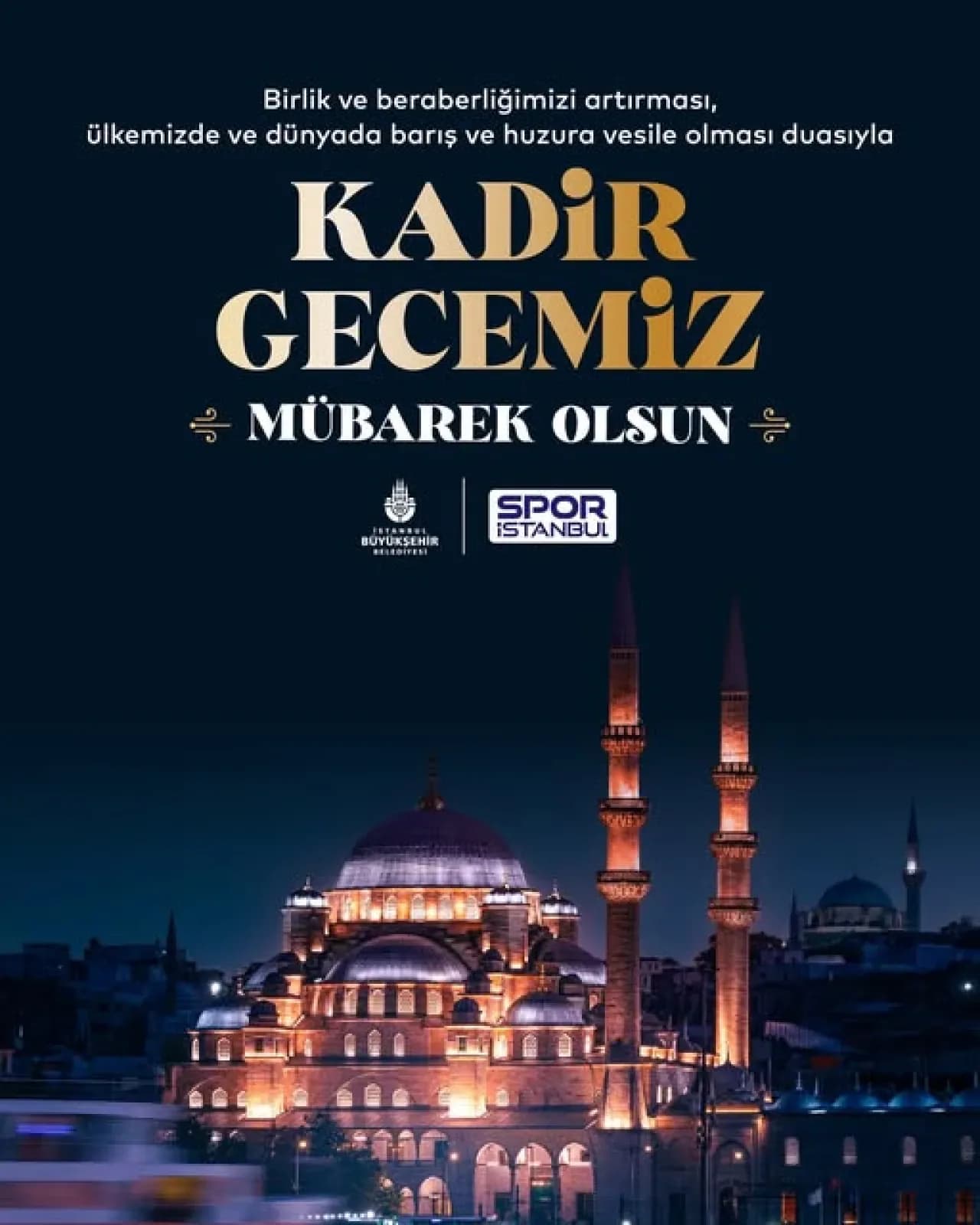 Kadir Gecesi'nde Birlik ve Beraberlik Mesajı: Spor İstanbul'dan Anlamlı Paylaşım Kadir Gecesi'nde Birlik ve Beraberlik Mesajı: Spor İstanbul'dan Anlamlı Paylaşım