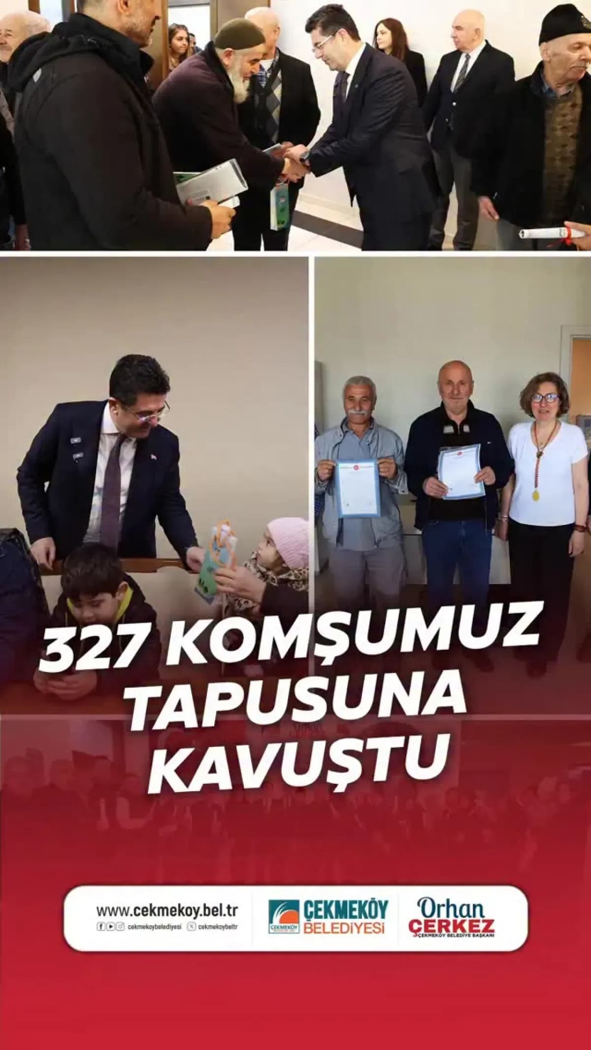 Çekmeköy'de Tarihi Adım: 327 Aile 40 Yıllık Tapu Sorununa Çözüm Buldu Çekmeköy'de Tarihi Adım: 327 Aile 40 Yıllık Tapu Sorununa Çözüm Buldu