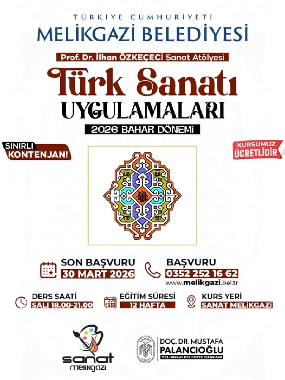 Melikgazi'de Sanat Zamanı: Özkeçeci Atölyesi Başvuruları Başladı Melikgazi'de Sanat Zamanı: Özkeçeci Atölyesi Başvuruları Başladı