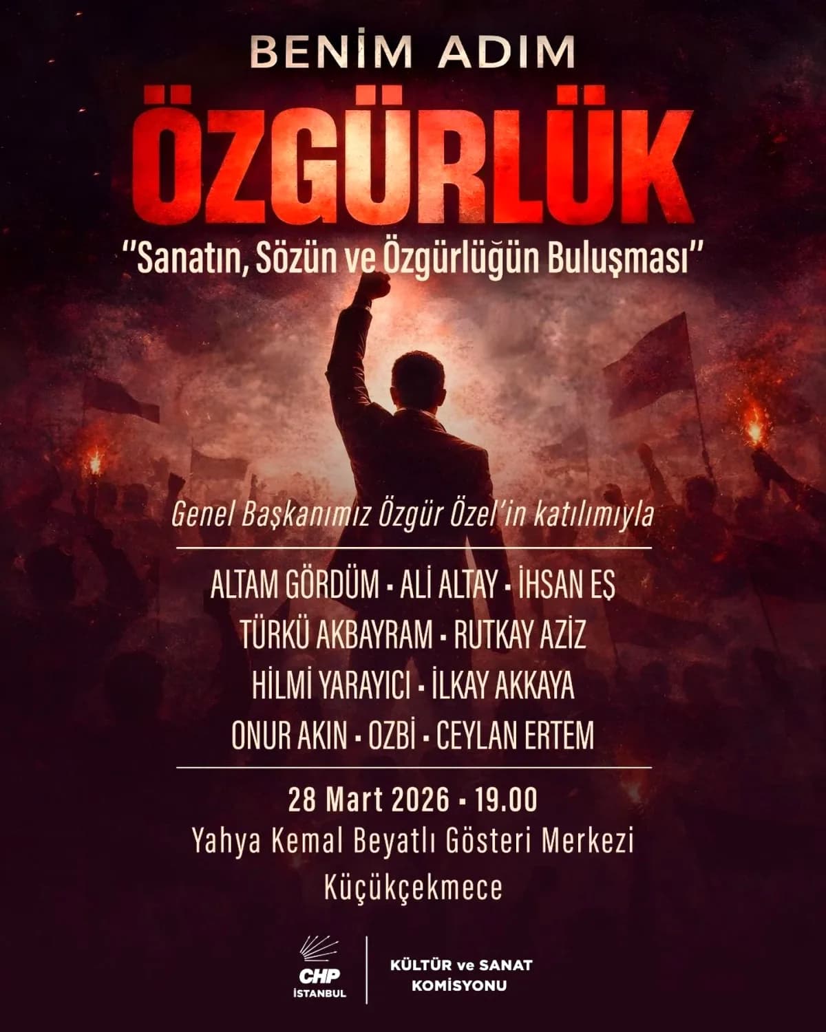 CHP Genel Başkanı Özgür Özel'in Ataşehir'deki Kültür ve Sanat Buluşmasına Davet CHP Genel Başkanı Özgür Özel'in Ataşehir'deki Kültür ve Sanat Buluşmasına Davet