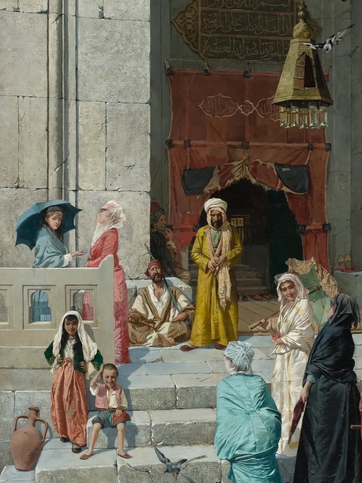 Osman Hamdi Bey'in 'Cami Kapısında' Eseri 218 Milyon TL'ye Satıldı Osman Hamdi Bey'in 'Cami Kapısında' Eseri 218 Milyon TL'ye Satıldı