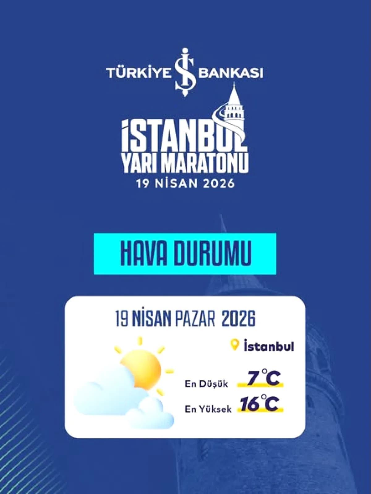 İstanbul Yarı Maratonu Yarın Koşuluyor: Hava Durumu Uyarısı İstanbul Yarı Maratonu Yarın Koşuluyor: Hava Durumu Uyarısı