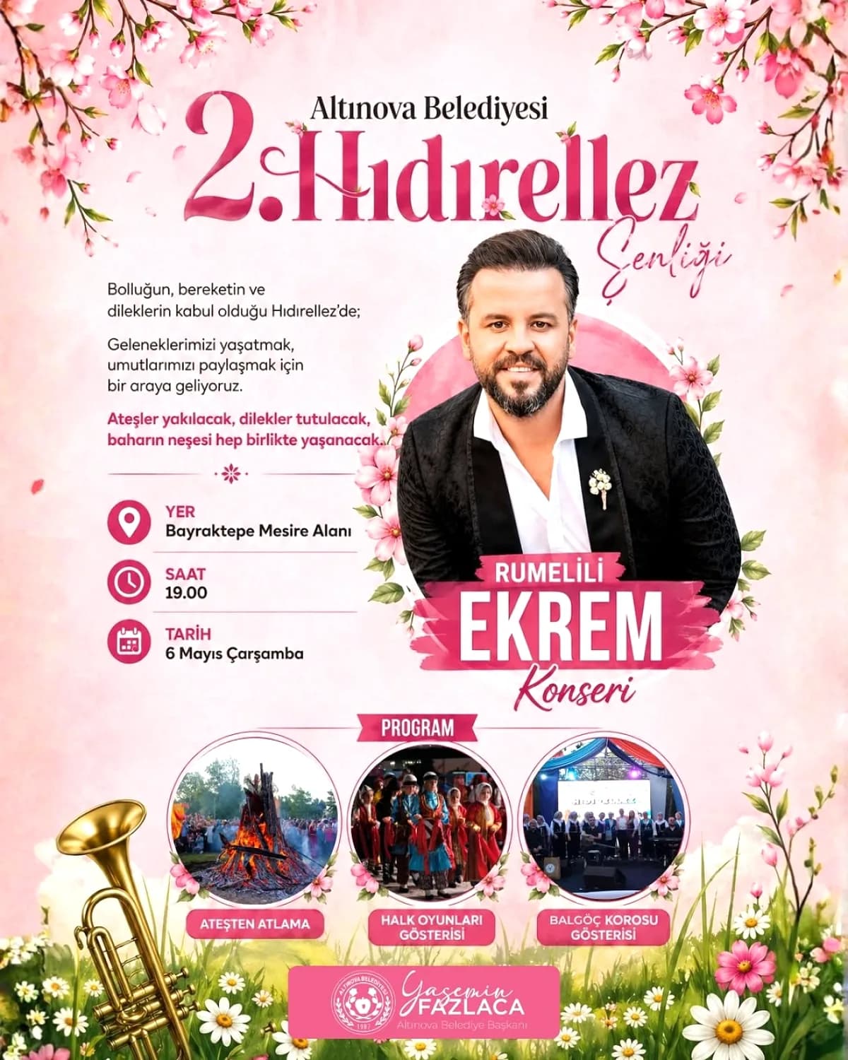 Altınova'da 2. Hıdırellez Şenliği: Rumelili Ekrem Konseri ve Ring Hizmeti Altınova'da 2. Hıdırellez Şenliği: Rumelili Ekrem Konseri ve Ring Hizmeti