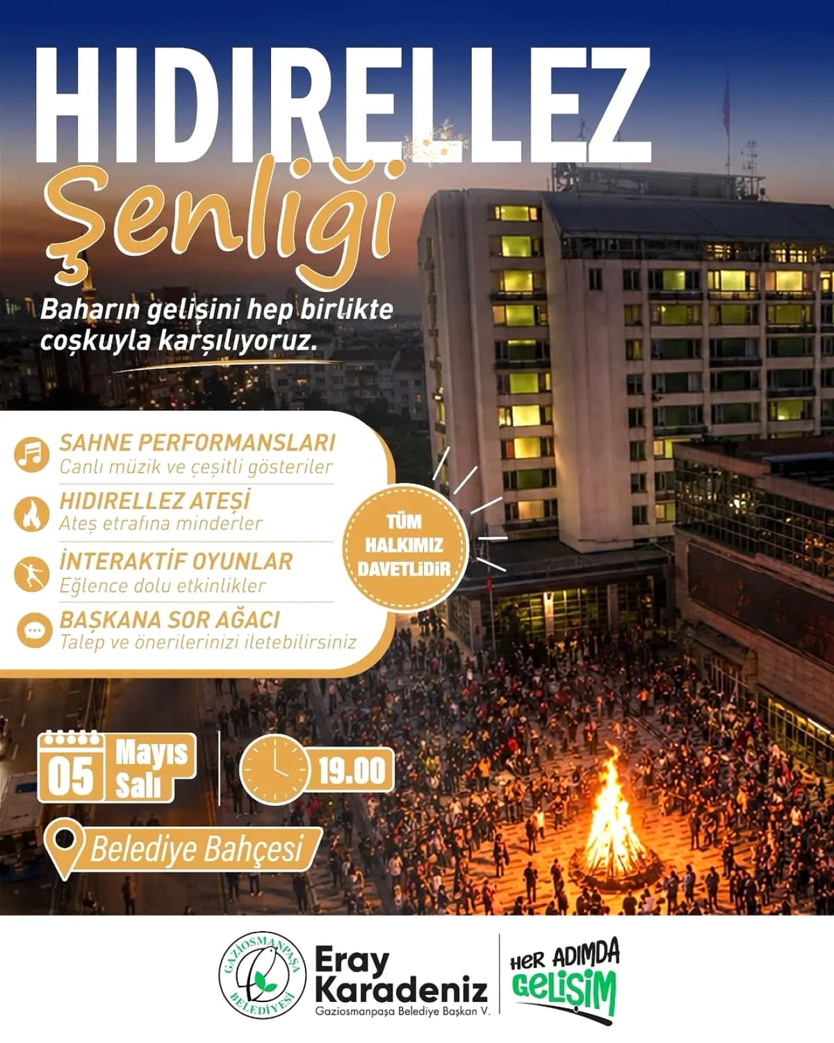 Gaziosmanpaşa'da Hıdırellez Şenliği: 5 Mayıs'ta Bahar Coşkusu Gaziosmanpaşa'da Hıdırellez Şenliği: 5 Mayıs'ta Bahar Coşkusu