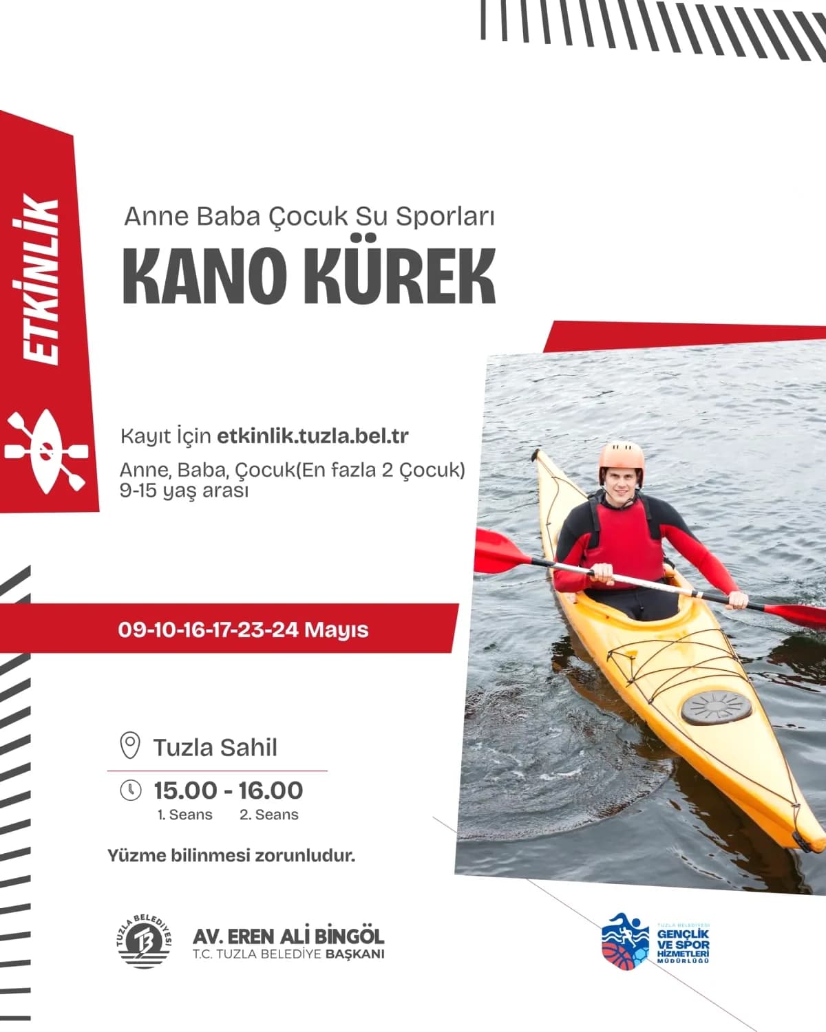 Tuzla'da Ailelere Özel Su Sporları Etkinliği: Kayıtlar 6 Mayıs'ta Tuzla'da Ailelere Özel Su Sporları Etkinliği: Kayıtlar 6 Mayıs'ta