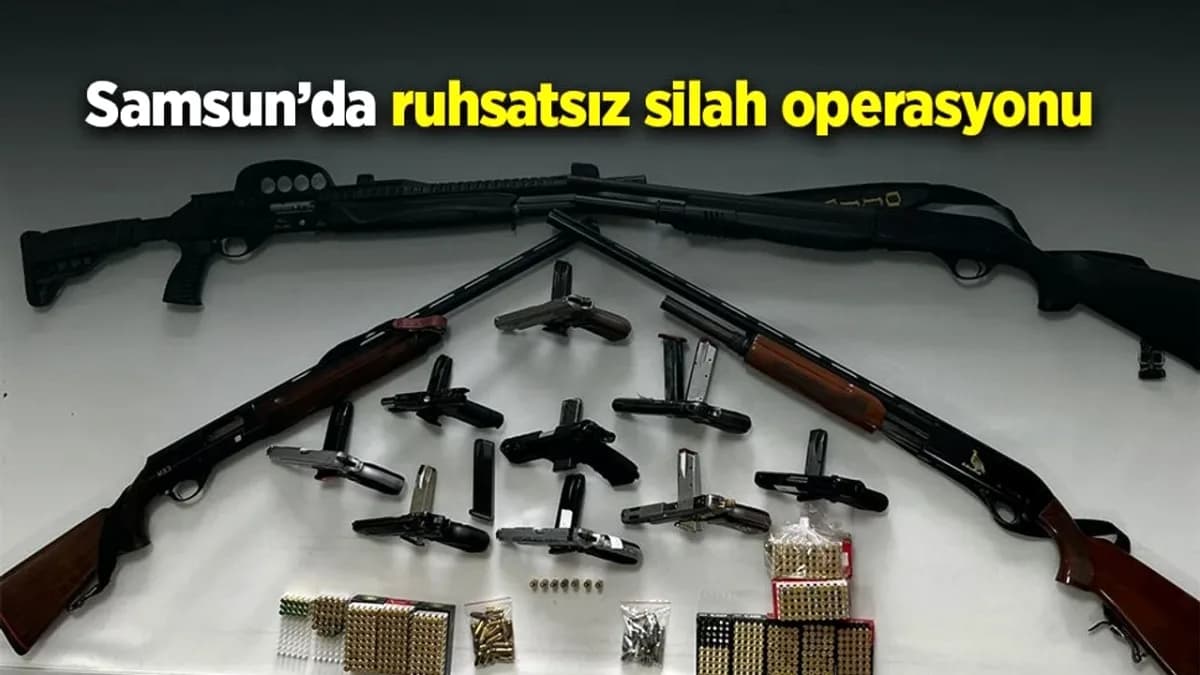 Samsun'da Ruhsatsız Silah Operasyonu: 13 Silah ve 769 Fişek Ele Geçirildi Samsun'da Ruhsatsız Silah Operasyonu: 13 Silah ve 769 Fişek Ele Geçirildi