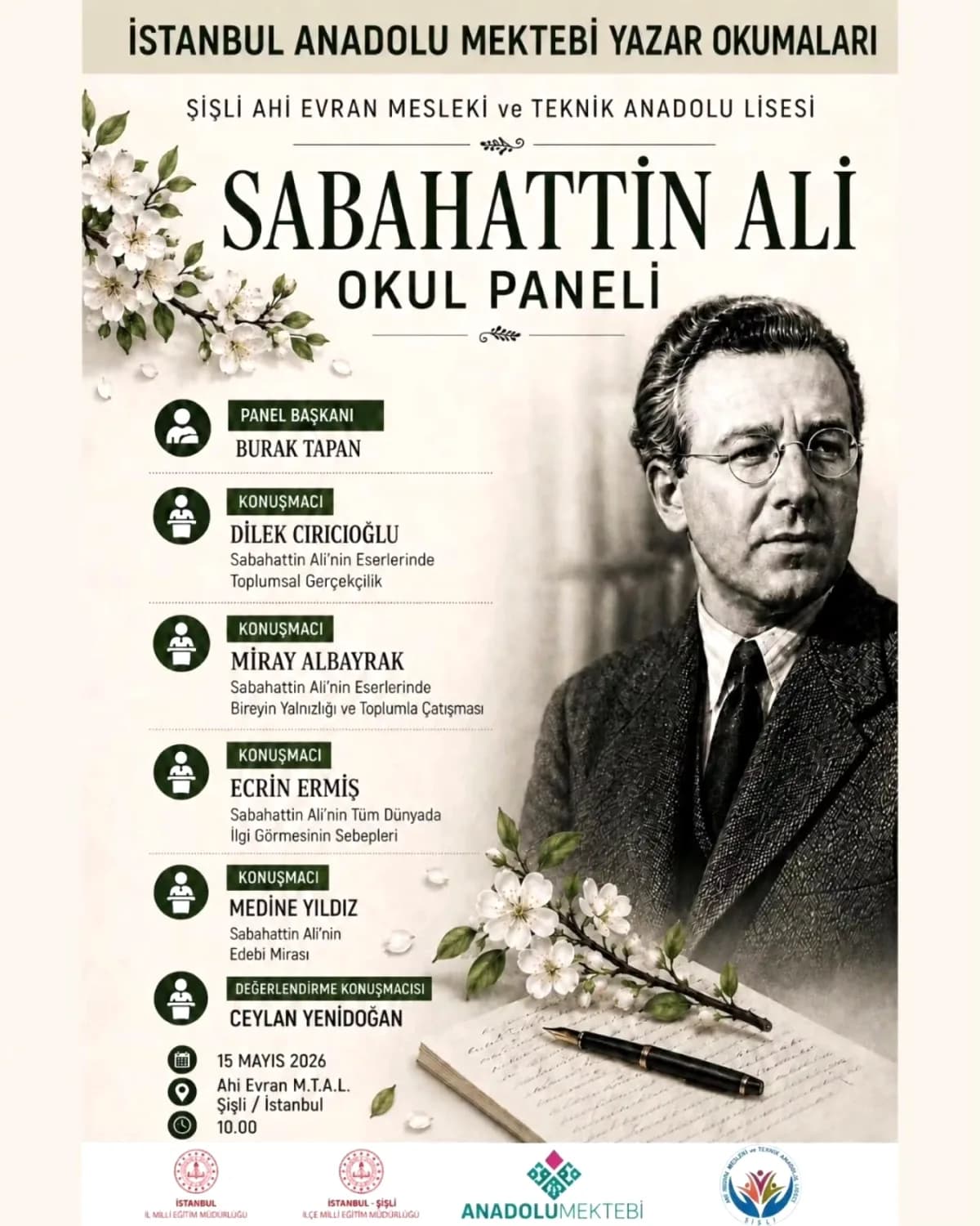 Şişli'de Sabahattin Ali Paneli: Gençler Edebiyatla Buluşuyor Şişli'de Sabahattin Ali Paneli: Gençler Edebiyatla Buluşuyor
