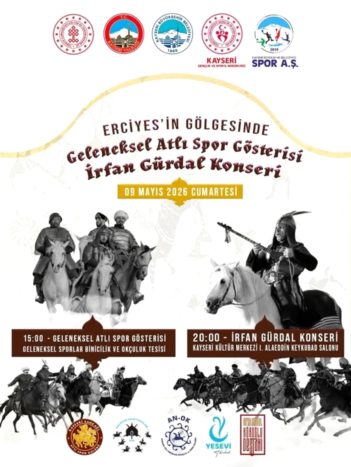 Kayseri'de Geleneksel Atlı Spor Gösterisi ve İrfan Gürdal Konseri Kayseri'de Geleneksel Atlı Spor Gösterisi ve İrfan Gürdal Konseri