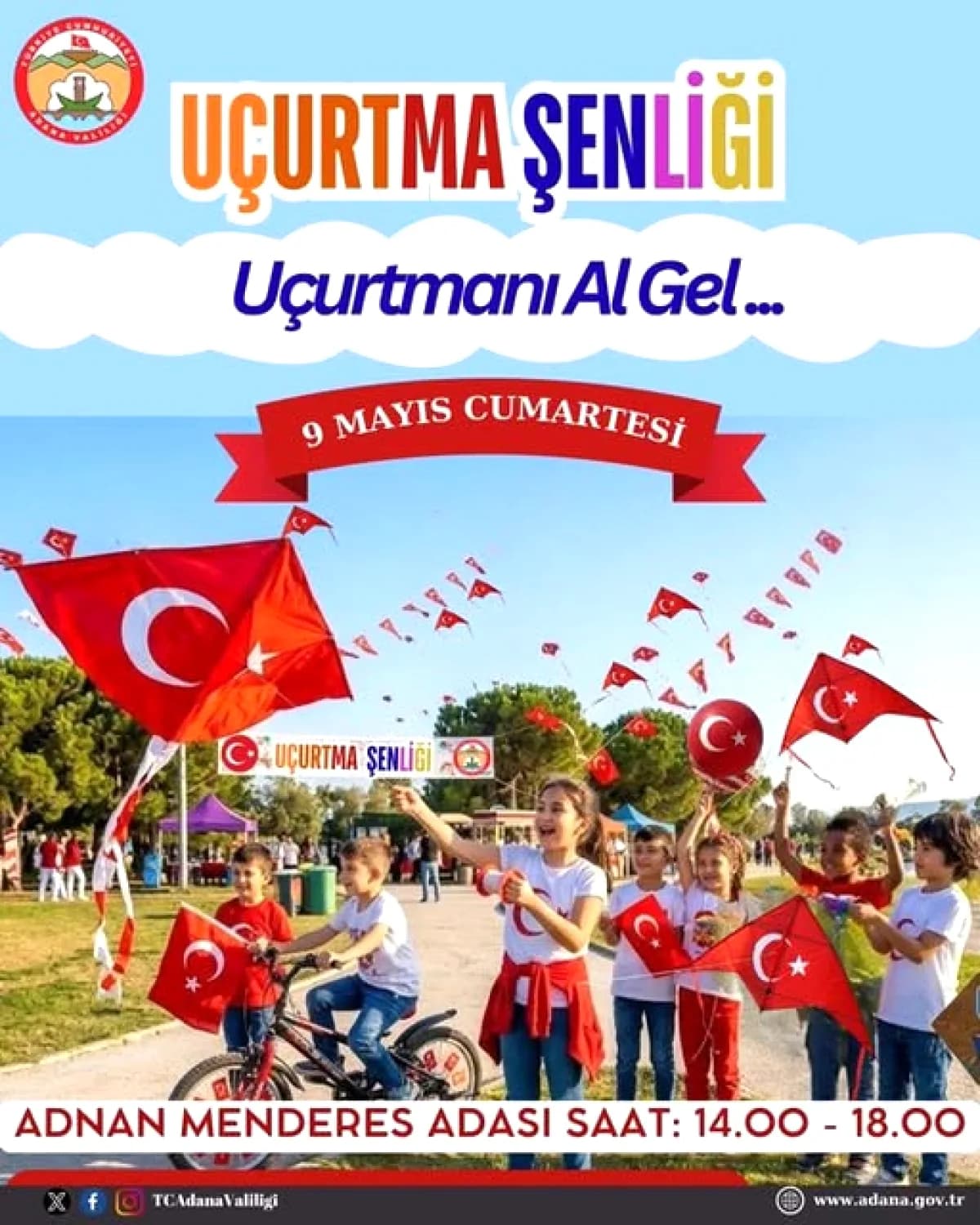 Adana'da Uçurtma Şenliği 9 Mayıs'ta: Ödüllü Yarışma ve Güneşli Hava Adana'da Uçurtma Şenliği 9 Mayıs'ta: Ödüllü Yarışma ve Güneşli Hava