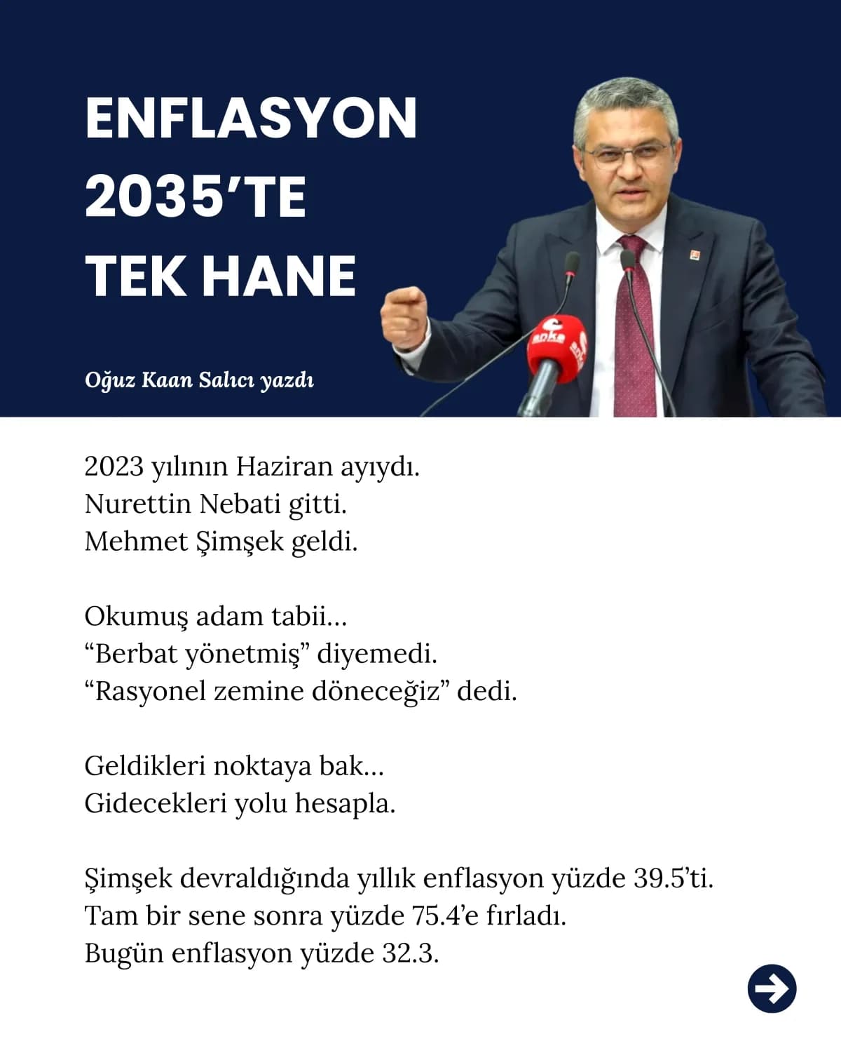 CHP'li Salıcı'dan Hükümetin Ekonomi Politikalarına Sert Eleştiri CHP'li Salıcı'dan Hükümetin Ekonomi Politikalarına Sert Eleştiri