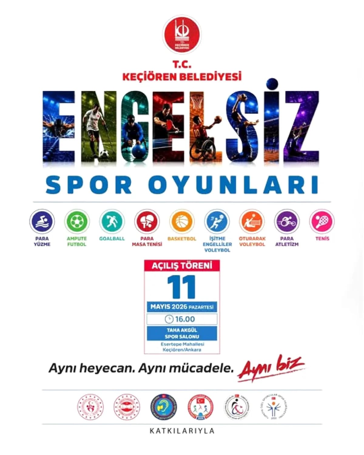 Keçiören'de Engelsiz Spor Oyunları Başlıyor: 11 Mayıs'ta Açılış Töreni Keçiören'de Engelsiz Spor Oyunları Başlıyor: 11 Mayıs'ta Açılış Töreni