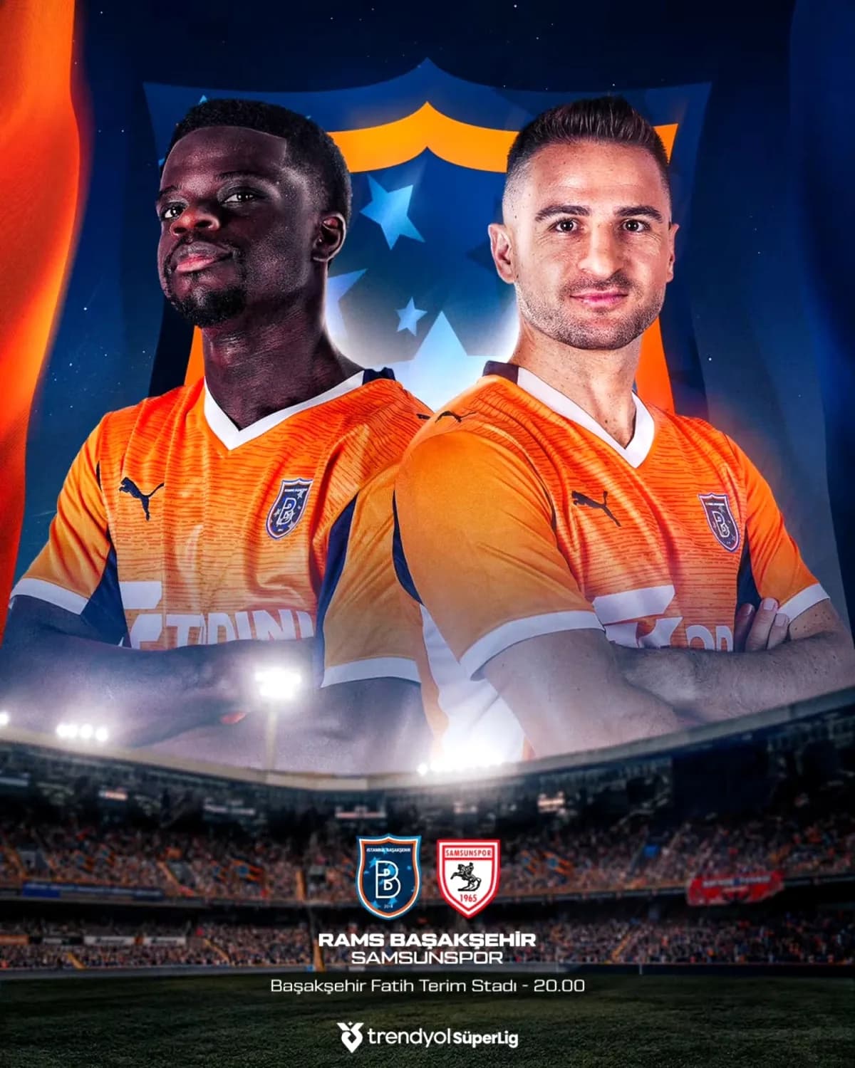 Başakşehir - Samsunspor Maçı Bugün 20:00'de! Başakşehir - Samsunspor Maçı Bugün 20:00'de!
