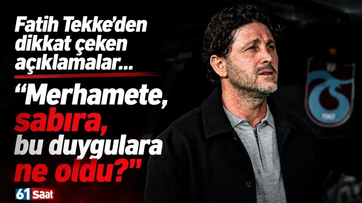 Fatih Tekke'den Sergen Yalçın'a Destek: "Merhamete Sabıra Ne Oldu?" Fatih Tekke'den Sergen Yalçın'a Destek: "Merhamete Sabıra Ne Oldu?"