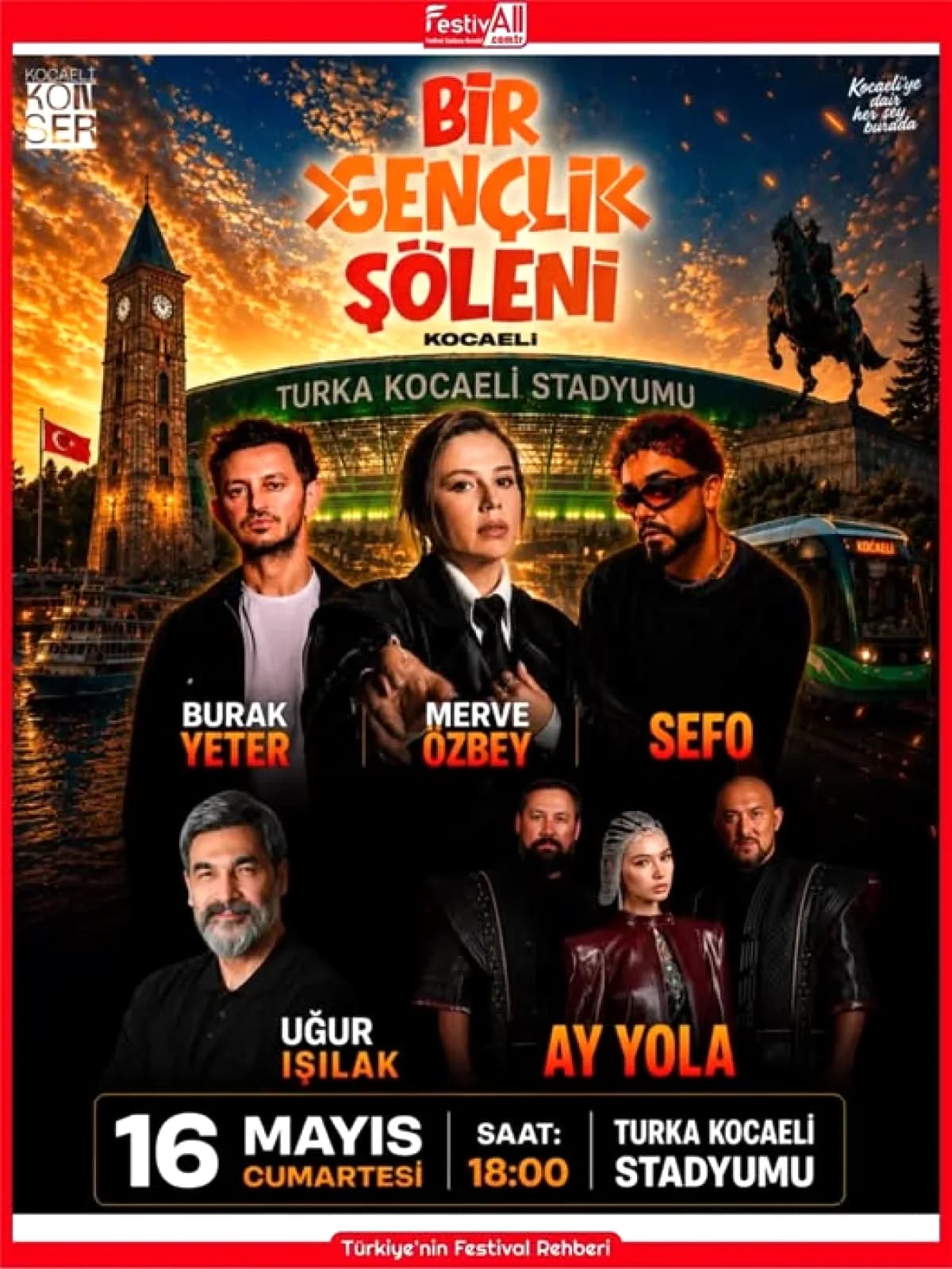 Kocaeli Gençlik Şöleni'nde 5 Büyük İsim Sahne Alacak: 16 Mayıs'ta Unutulmaz Gece Kocaeli Gençlik Şöleni'nde 5 Büyük İsim Sahne Alacak: 16 Mayıs'ta Unutulmaz Gece