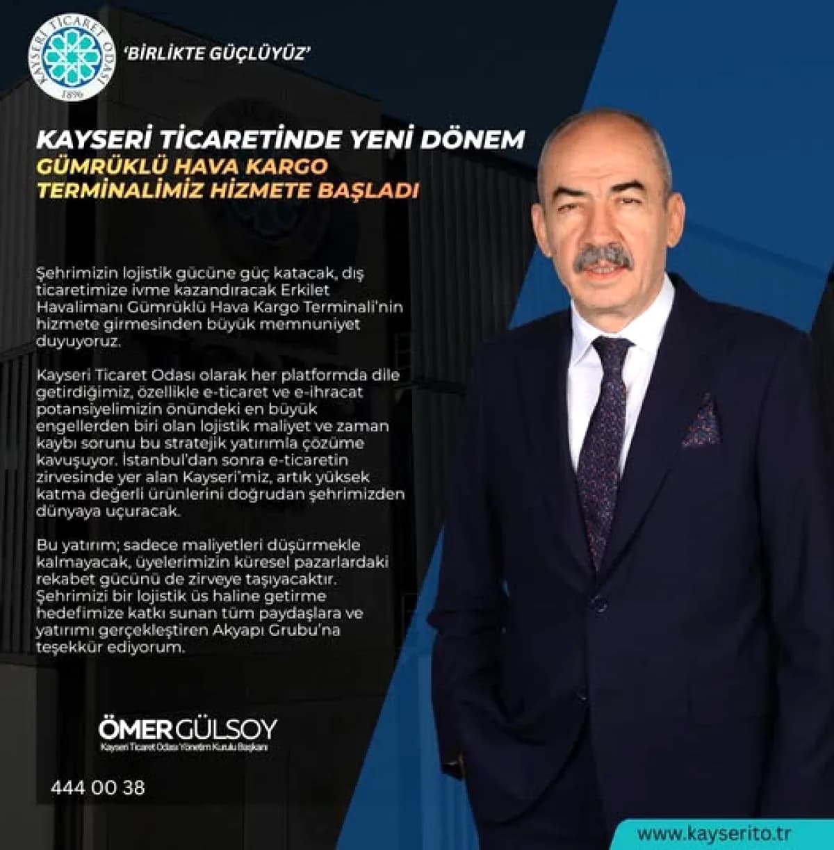 Kayseri'de Lojistik Atılım: Gümrüklü Hava Kargo Terminali Açıldı Kayseri'de Lojistik Atılım: Gümrüklü Hava Kargo Terminali Açıldı