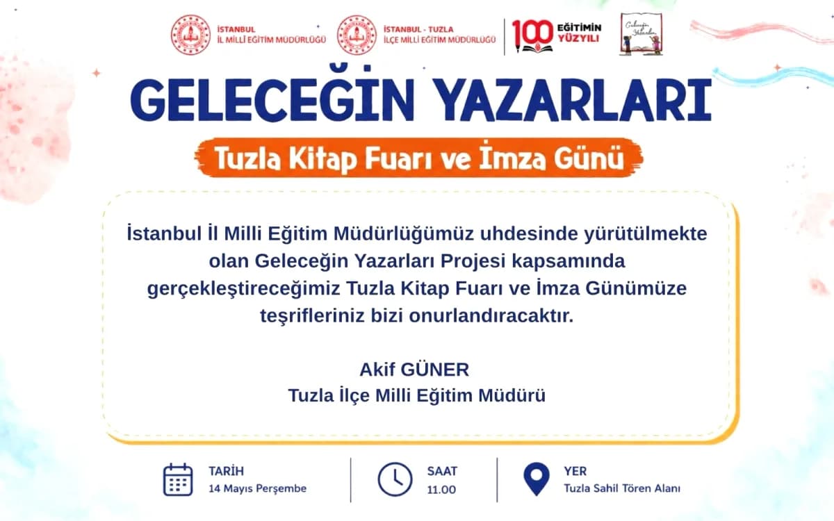 Tuzla Kitap Fuarı ve İmza Günü Yarın: Genç Yazarlar Okurlarıyla Buluşuyor Tuzla Kitap Fuarı ve İmza Günü Yarın: Genç Yazarlar Okurlarıyla Buluşuyor