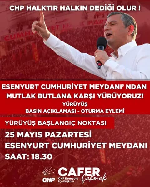 CHP'li Gökmen'den Esenyurt'ta Yargı Müdahalelerine Karşı Yürüyüş Çağrısı CHP'li Gökmen'den Esenyurt'ta Yargı Müdahalelerine Karşı Yürüyüş Çağrısı