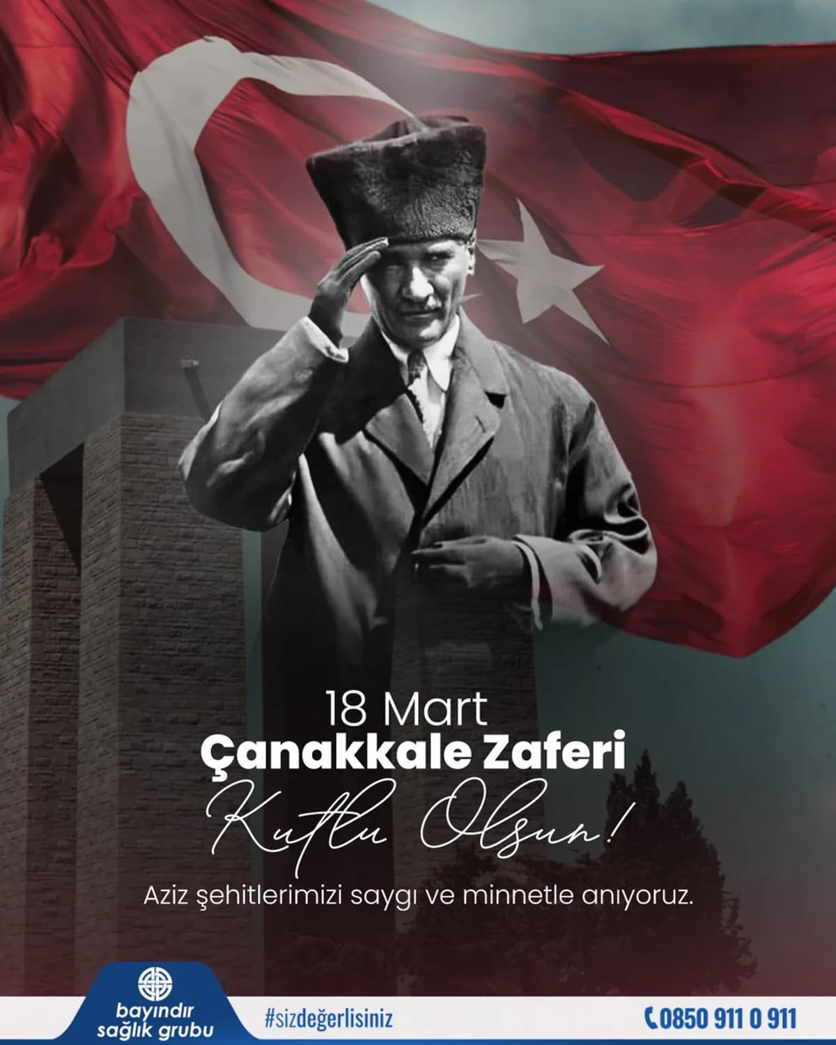 Bayındır Sağlık Grubu'ndan Çanakkale Zaferi Anma Mesajı Bayındır Sağlık Grubu'ndan Çanakkale Zaferi Anma Mesajı