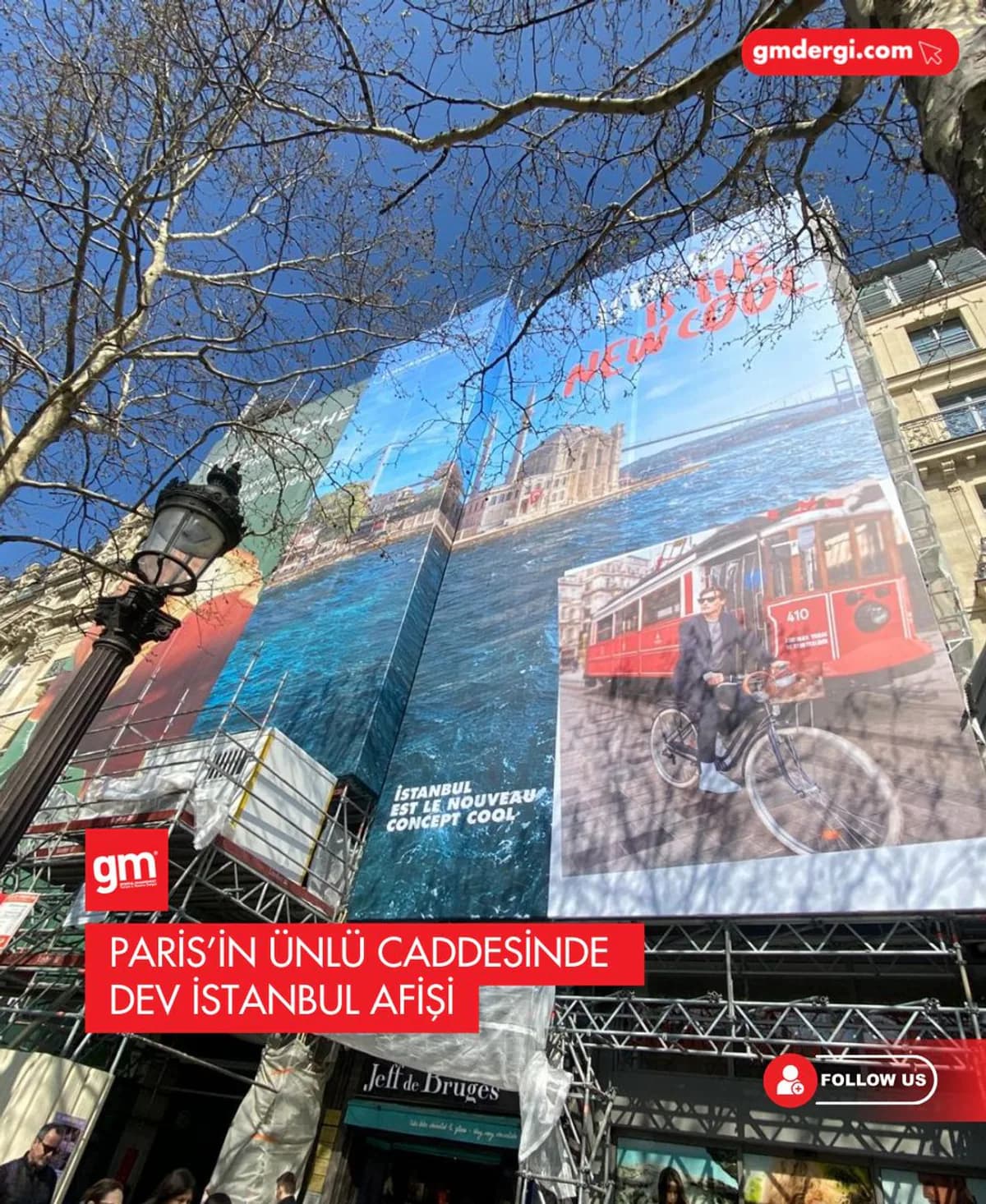 Şanzelize Caddesi, İstanbul Temalı Afişlerle Canlanıyor Şanzelize Caddesi, İstanbul Temalı Afişlerle Canlanıyor