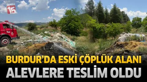 Burdur Bucak'ta Eski Çöplük Alanında Korkutan Yangın Burdur Bucak'ta Eski Çöplük Alanında Korkutan Yangın