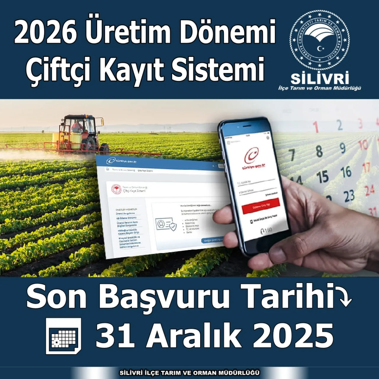 2026 Yılı ÇKS Başvuruları İçin Son Tarih 31 Aralık 2025