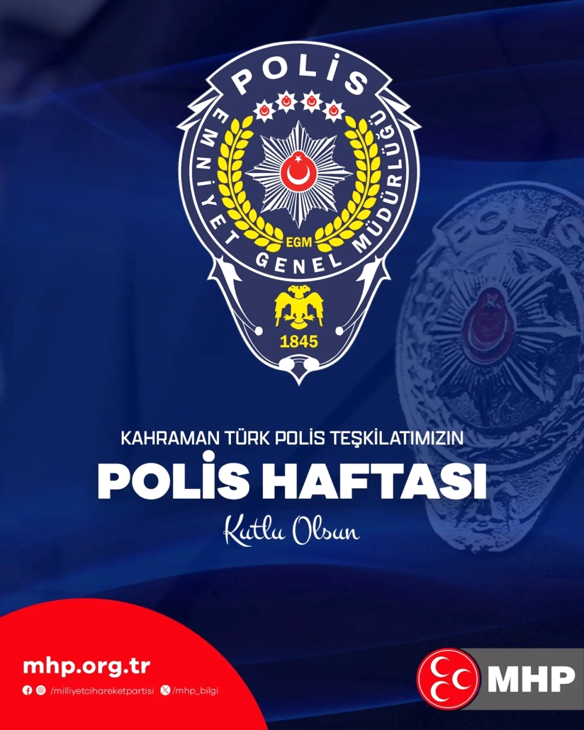 Polis Haftası Kutlaması: MHP Muratpaşa'dan Anlamlı Mesaj