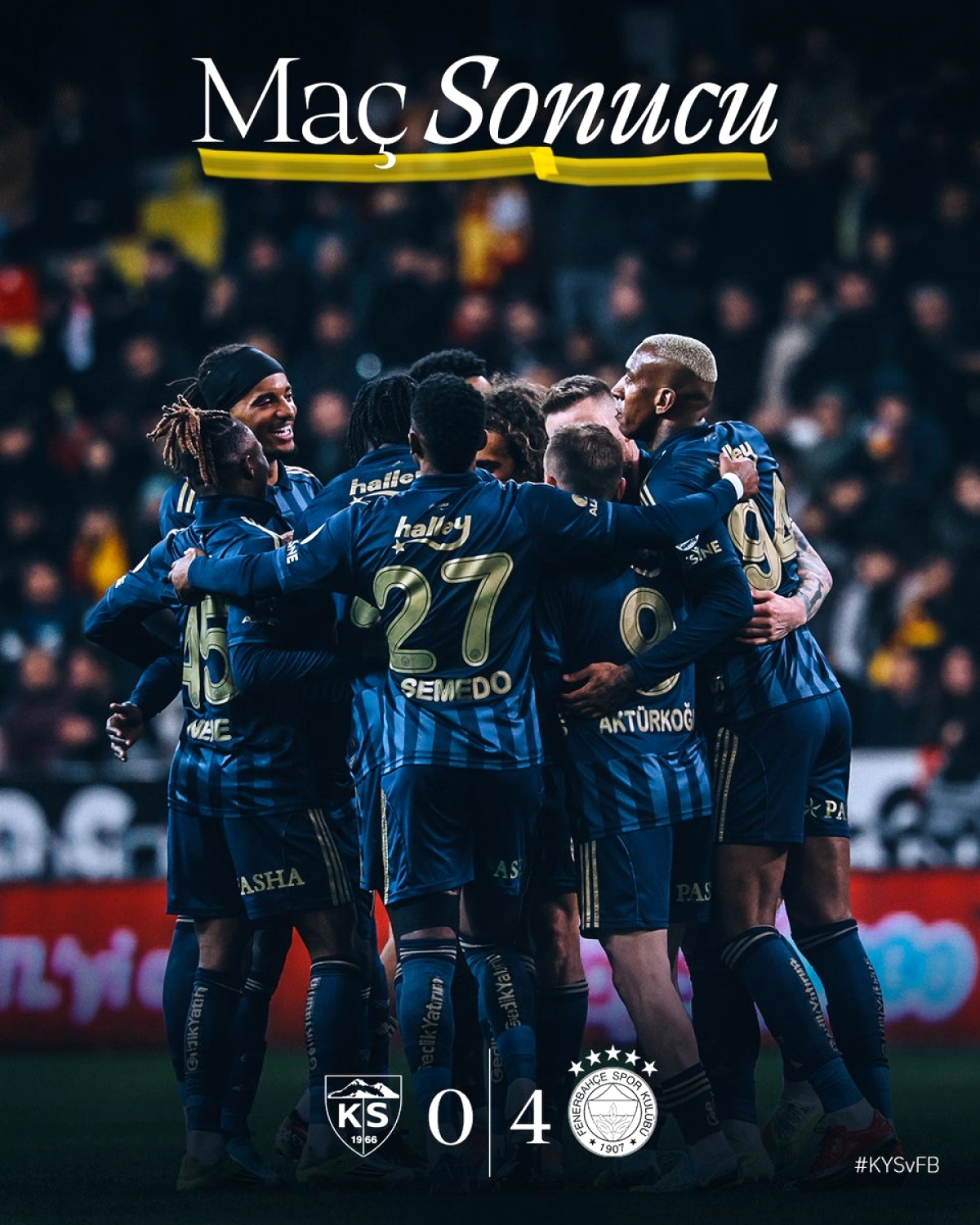 Fenerbahçe Kayseri'de 4-0 Kazandı: 3 Puan Cebe Gitti!